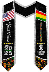 African American Graduation Sash, Graduation Stole Customize, African Graduation Sash, Graduation Stole Class of 2025