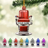 Royal Fight Custom Barber Ornament Barber Shop Barber Ornaments for Chirstmas Tree Personalized Barber Uniform Ornament Barber Chair Ornament Hair Salon Ornament Gift for Barber (barber1)