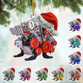 Personalized Drag Racing Hot Rod Engine Ornament, Custom Engine Christmas Ornaments, Mechanic Ornament Automotive Christmas Ornaments Power Tool Racecar Gift for Racing Lovers, Racer Xmas Gifts (E3)