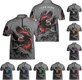 Custom Billiard Jersey Shirts Men 3D Personalized Team Billiards Bowling Jersey 8 Ball Pool Colorful Quarter Zip Shirt Gifts