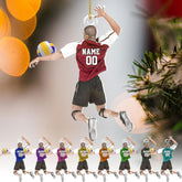 mostprints Personalized Volleyball Ornament, Volleyball Christmas Ornament, Beach Volleyball Gift for Volleyball Players Volleyball Ornament Christmas Tree Volleyball Team Gifts (V7)