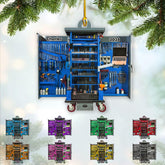 HomeDesign Personalized Mechanic Tools Ornaments, Custom Mechanic Christmas Ornaments, Mechanic Worker Lover, Gift Ornament Christmas Tree Hanging Pine Decorations, Mechanic Gift Auto Toolbox (Mc5)