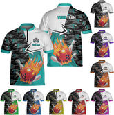 Pretyprints Personalized Name Bowling Baseball Jersey, Bowling Shirts for Men, Bowling Jerseys for Team, Bowling Shirts