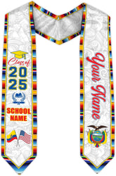 Pretyprints Ecuador Graduation Stole, Ecuadorians American Flag Graduation Sash 2025, Ecuadorians Graduation Sash