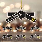 Artparel Personalized Karate Ornament Karate Uniform Ornaments Gifts for Karate Lovers Karate Gift Christmas Ornament 2024 Taekwondo Ornament Jiu Jitsu Ornament Gift for Karate (KRT6)