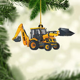 Personalized Excavator Christmas Ornament, Custom Excavator Ornament, Construction Christmas Ornaments Excavator Gift 2024, Heavy Equipment Ornaments, Construction Vehicle Worker Tree Ornament (E8)