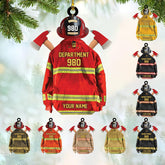 Artparel Personalized Firefighter Uniform Ornament Firefighter Gifts for Men Firefighter Ornaments for Christmas Tree Firefighter Gifts for Men Firefighter Gifts Christmas (FF 3)