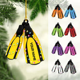 Suseaz Personalized Scuba Diving Ornament, Scuba Diving Ornament, Christmas Ornament for Scuba Diver, Gift for Diver, Scuba Dive Gift, Diving Vest Custom Christmas Ornament, Decor Scuba Diving (SB2)