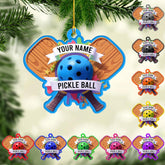 Mostefy Personalized Pickleball Ornament 2024, Pickle Ball Ornament for Xmas Christmas, Pickleball Ornaments for Christmas Tree, Hanging Pine Tree Ornament (Multi 1)