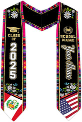 Pretyprints Peruvians Graduation Sash, Peru Graduation Stole Custom Personalized Peruvians American Flag Graduation Sash 2025