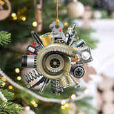 Personalized Mechanic Tools Flat Ornaments, Custom Mica Flat Plastic Mechanic Ornaments for Christmas Tree, Mechanic Worker Lover, Gift Ornament Christmas Tree Hanging Pine Decorations (Option 7)