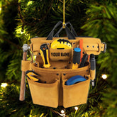 Royal Fight Personalized Mechanic Ornaments Mechanic Worker Lover Mechanic Tools Flat Ornaments Mechanic Worker Lover Custom Mica Flat Plastic Mechanic Ornaments for Christmas Tree (MCN 6)