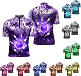 Rivelus Personalized Bowling Jersey 3D, Bowling Shirts for Team, Bowling Shirt Unisex for Men Women, Bowling Polo Shirts