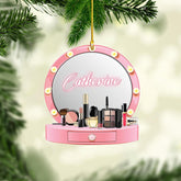 Personalized Makeup Tools Christmas Ornament 2024, Makeup Box Christmas Ornament Gift for Makeup Artist, Christmas Tree Decor for Makeup Shop, Gift for New Makeup Coworkers (Style 4)