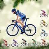 Personalized Mountain Bike Ornament 2024, Bike Ornaments for Christmas Tree, Bicycle Ornament Mountain Biking Riding Ornaments Dirt Bike Ornament, Gift for Biker Cyclist Gifts Xmas Racing Decor (Bk2)
