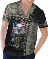 Personalized US Army Veteran Mens Hawaiian Shirts, Veterans American Hawaiian Shirts for Men Gifts Veterans Day
