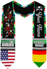 African American Graduation Sash, Graduation Stole Customize, African Graduation Sash, Graduation Stole Class of 2025