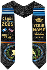 Pretyprints Custom Guatemalan Graduation Sash Custom Guatemalan American Flag Graduation Sash 2025 Guatemala Graduation Stole