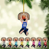Artparel Personalized Basketball Ornaments, Basketball Christmas Ornament, Car Ornament, Custom Basketball Player Ornament, Basketball Ornaments for Christmas Tree (BKBV 9)