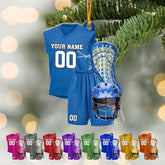 AOVL Personalized Lacrosse Ornament Lacrosse Christmas Ornament Lacrosse Ornaments for Christmas Tree Lacrosse Gifts Lacrosse Coach Gifts Lacrosse Player Gift Sport Fan (LC3)