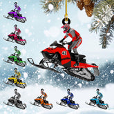 Artparel Personalized Customized Snowmobile Shoes Acrylic Christmas Ornament for Snowmobile Lovers (SM 8)