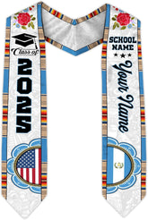 Pretyprints Custom Guatemalan Graduation Sash Custom Guatemalan American Flag Graduation Sash 2025 Guatemala Graduation Stole