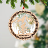 Personalized Bicycle Christmas Ornaments 2024, Cycling Suncatcher Wooden Ornament Mountain Bikes Ornament Racing Bicycle for Christmas 2024, Cycling Biking Bicycle Ornament (Bicycle 1)