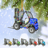Personalized Forklift Ornament 2024 Custom Forklift Ornaments for Christmas Tree, Forklift Truck Ornament Heavy Equipment Machinery Ornaments Forklift Operator Ornament Gift Truck Driver Xmas (E14)