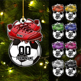 Suseaz Personalized Christmas Flat Ornament 2024, Soccer Ornament for Boys, Soccer Ornaments for Christmas Trees Personalized, Gifts for The Soccer Player, Soccer Birthday Party Decorations (ON108)