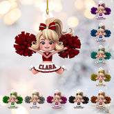 Personalized Cheerleader Ornament, Cheer Ornament, Cheerleader Christmas Ornament, Cheerleader Ornaments for Christmas Tree, Cheerleading Ornaments Personalized Ornaments for Girls Cheer (ON824-1)