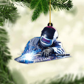 Paniprints Personalized Welder Ornament 2024, Welder Ornaments for Christmas Tree Hanging, for Men Welders, Welding Gifts for Men Women (Welder 6)