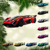 Paniprints Personalized Race Car Christmas Ornaments 2024, F1 Racing Christmas Ornament, Race Car Ornaments for Christmas Tree, Formula 1 Ornament for Xmas Decoration (Racing 6)