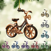 Suseaz Personalized Bike Colorful Christmas Ornaments 2024, Bicycle Acrylic 2D Flat Ornament, Mountain Bikes Ornament, Racing Bicycle Ornament, Cycling Biking Bicycle Ornament (Bike 8)