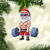 MAPrints Personalized Weight Lifting Christmas Ornaments 2024, Fitness Ornaments, Weightlifter Ornament, Weightlifting Ornament for Fitness Workout Bodybuilder, Workout Guy Xmas Decorations (WL 3)