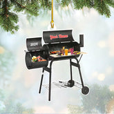 Personalized Grill Christmas Ornaments, BBQ Grill Ornament 2024, Smoker Christmas Ornament, Barbeque BBQ Ornament, Grilling Christmas Ornaments Cooking Hanging Gift for Griller Grill Master (BBQ3)
