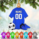 mostprints Personalized Soccer Christmas Ornament, Soccer Ornament for Boys, Soccer Team Ornaments, Gifts for The Soccer Player, Soccer Player Ornament, Soccer Gift Tree Hanging (SC12)