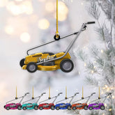 Personalized Lawn Mowers Christmas Ornaments 2024, Push Mower Ornament, Lawnmower Acrylic Wood 2D Flat Ornaments, Riding Lawn Mower Christmas Tree Decorations, Large Lawn Ornaments for Xmas (GLM 3)