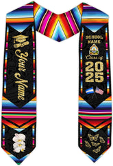 Pretyprints Honduran Graduation Sash, Custom Honduran American Flag Graduation Sash 2025, Honduras Graduation Stole