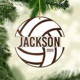 AOVL Personalized Volleyball Ornament Beach Volleyball Acrylic Ornament Gift for Volleyball Players Volleyball Ornament Christmas Tree Volleyball Gifts for Team Gifts for Volleyball Lovers (Volley 7)