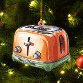 Personalized Toaster Christmas Ornament, Christmas Tree Decor, Loved Kitchen Toaster Ornament, Christmas Hanging Ornament Gift (Acrylic, Style 3)