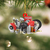 Personalized Mechanic Tools Flat Ornaments, Custom Mica Flat Plastic Mechanic Ornaments for Christmas Tree, Mechanic Worker Lover, Gift Ornament Christmas Tree Hanging Pine Decoration (Style 7)