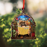 MAPrints Personalized Book Lovers Heart Ornament, Reading Book Xmas Suncatcher Ornament 2024, Bookshelf Ornament Gift for Her Librarian 2D Flat Printed Wood Book Lovers Ornament (Book 6)