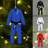 Personalized Jiu Jitsu Ornament Brazilian Jiu Jitsu Gift Hanging for Men Jiu Jitsu Custom Name Jiu Jitsu Christmas Ornament for Xmas 2024 Gift for Sensei Instructor Ornaments (Style 4)