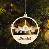 Tinoshop Personalized Airplane Christmas Hanging Ornaments, Airplane Gifts for Xmas Tree, Airplanes Home Decorations, Planes Decorations Room and Christmas Tree 2024 (ON551-1)