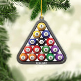Personalized Pool Billiards Ornament Gifts for Billiards Lover, Ball Billiards Lovers Ornament Christmas 2024, Custom Name & Year Billiards Player Sports Ornaments, Billiard Balls Ornament (Style 5)