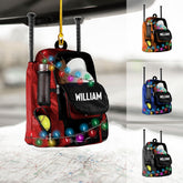 Artparel Personalized Softball Ornament Christmas Tree Decoration Custom Softball Christmas Ornament 2D Shape Flat Softball Lover Gifts Beginner Softball Players Ornament Gift (Softball 10)