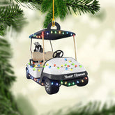 AOVL Personalized Golf Bag Christmas Ornaments Gift for Golf Lover Custom Golf Bag Ornament Ornament for Christmas Tree Hanging Gifts Golf Gifts for Men Dad Golf Cart Ornament (GCO12)
