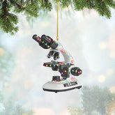 Personalized Chemistry Ornaments for Christmas Tree, Chemistry Christmas Ornament, Science Ornaments, Science Beaker Ornament, Microscope Ornament, Telescope Ornament, Scientist Gift Xmas (M1)