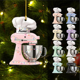 Riveprints Personalized Baker Baking Mixer Ornament Gift for Christmas 2024 Gift Mom Wife Grandma Girlfriend Women, Custom Name Baker Baking Patissier Acrylic Ornament Gift for Christmas Hanging D��cor