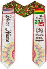 African American Graduation Sash, Graduation Stole Customize, African Graduation Sash, Graduation Stole Class of 2025